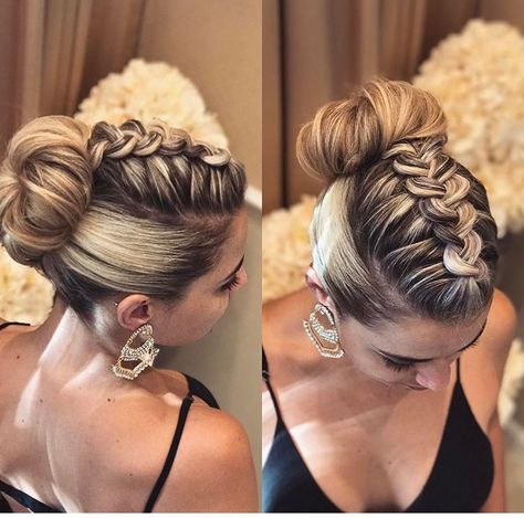 Updo Hairstyles For Homecoming, Hairstyles For Homecoming, Updos Tutorials, Braided Updo Hairstyles, Brown Ombre Hair Color, Hairstyle Wedding, Brown Ombre Hair, Updo Hairstyle, Peinados Fáciles Para Cabello Corto