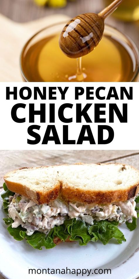 Bottom picture Honey Pecan Chicken Salad Recipe and top picture honey Honey Walnut Chicken Salad, Restaurant Chicken Salad Recipe, Turkey Salads, Honey Pecan Chicken, Honey Chicken Salad, Pecan Chicken Salad Recipe, Honey Salad, Restaurant Chicken, Work Snacks