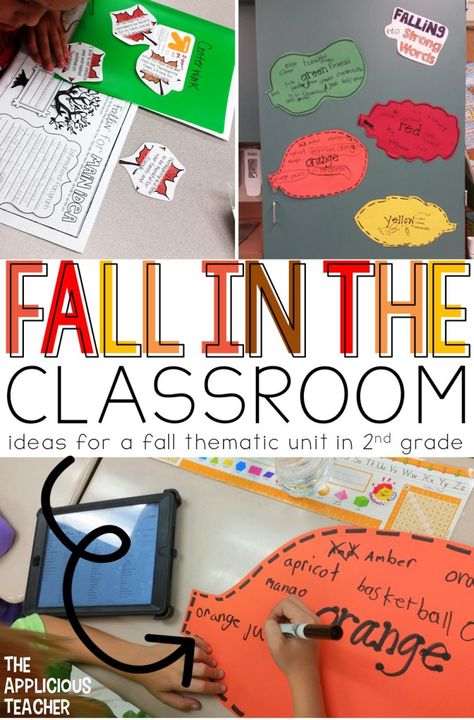 Fall Thematic unit ideas. These ideas are perfect for a 2nd grade classroom. Second Week Of School, Thematic Teaching, Fall Homeschool, Fall Classroom Activities, Seasons Lessons, Fall Classroom Ideas, Autumn Teaching Ideas, Fall Lesson Plans, November Ideas