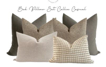 Create a carefully crafted room with our pillow cover collection in an organic modern style. These coordinating pillow covers will add a touch of sophistication to your home decor, complementing your furniture and accessories. Shop now and refresh your space! modern home decor // cozy aesthetic // bedroom furniture #pillowcovers #homedecor Pillow Combo, Girly Decor, Pillow Combos, Square Dance, Home Pillow, Brown Pillows, Queen Size Bed, Bed Size, Bed Pillow