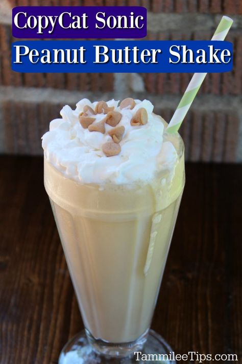 How to make a copy cat Sonic Drive-In Peanut Butter Shake Recipe at home! This easy restaurant milkshake only takes three ingredients to make and tastes amazing! Milkshake Recipe Peanut Butter, Peanut Butter Milkshake Recipe Easy, How To Make A Shake, How To Make A Milkshake At Home, Sonic Milkshake, Restaurant Milkshake, Sonic Recipes, Peanut Butter Shake Recipe, Peanut Butter Milkshake Recipe