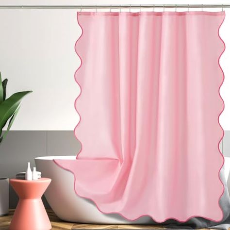 Orange Shower Curtain, Girly Bathroom, Ruffle Shower Curtains, Aesthetic Preppy, Pretty Aesthetic, Boho Shower Curtain, Bath Bathroom, Bath Girls, Pink Ruffle