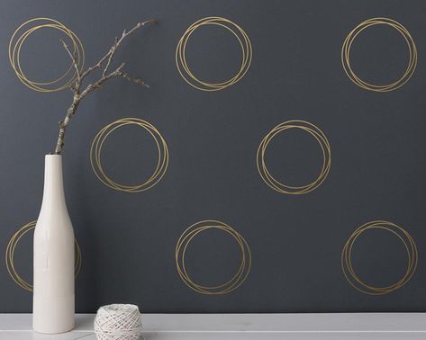 Geometric Decals, Arrow Decal, Arrow Wall Decal, Modern Wall Decals, Gold Decal, Nursery Decals, Custom Paint Jobs, Gold Wall, Geometric Circle