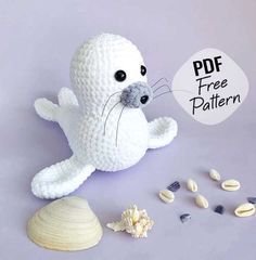 Crochet Seal Amigurumi Free PDF Pattern - Amigurumi Amigurumi Seal, Seal Amigurumi, Crochet Seal, Seal Crochet, Crochet Toys Free, Free Pdf Pattern, Crochet Animals Free Patterns, Crochet Amigurumi Free Patterns, Haken Baby