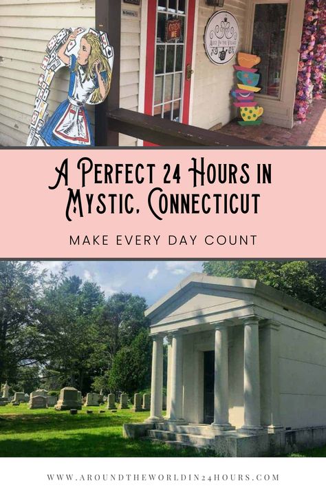 So you want to spend a perfect 24 hours with the best Things to Do in Mystic CT? Join me for a day of aquariums, shopping, shellfish, and ghosts! #mystic #connecticut Mystic Ct Things To Do With Kids, Things To Do In Mystic Connecticut, Mystic Ct Things To Do, Mystic Connecticut Things To Do, Mystic Connecticut Fall, 2023 Vacation, Rhode Island Travel, Mystic Connecticut, Connecticut Travel