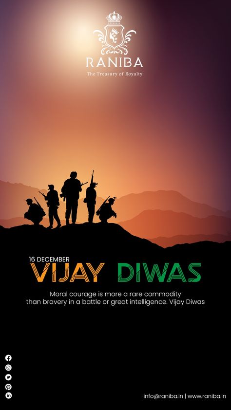 Celebrating today the pride, courage, and patriotism of the fearless soldiers who fought for their motherland. Vijay Diwas #indianarmy #incredibleindia #vijaydiwas #indian #indianheroes #Couragein #Warriors #atributetoindianarmy #WarMemorial Vijay Diwas Creative Ads, Vijay Diwas, Fabric Photography, Indian Army, The Pride, Creative Ads, Incredible India, Soldier, Festival