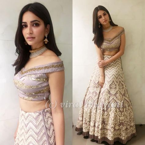 Kriti Kharbanda looks every bit regal in a ‘Ekaam’ creation at their store launch event in Indore! #kritikharbanda @viralbhayani Kriti Kharbanda, Lehnga Dress, Lehenga Blouse Designs, Sari Blouse Designs, Choli Designs, Indian Gowns Dresses, Indian Bridal Wear, Blouse Style, Stylish Blouse Design