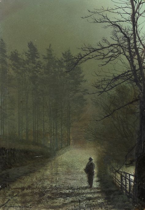 John Atkinson Grimshaw (British, 1836-1893)Eveleigh (Forge Valley, Scarboro) signed and dated 'At Paradis Sombre, Moonlit Lake, John Atkinson Grimshaw, Atkinson Grimshaw, Historical Art, Impressionist Art, Old Art, Art Auction, Dark Art