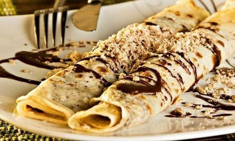 Crepes Without Eggs, Palacinke Recipe, Croation Recipes, Croatian Cuisine, Bosnian Recipes, How To Make Crepe, Serbian Recipes, Egg Free Recipes, Croatian Recipes