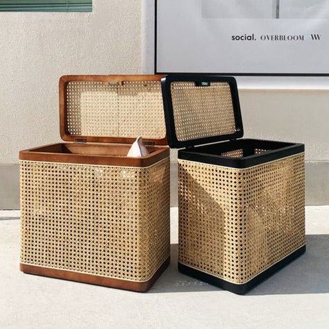 Description: Crafted with quality solid wood, this premium quality rattan box offers a stylish and functional solution for organising your space. Enhance your home decor while decluttering your belongings with this durable and elegant storage box. Upgrade your storage and organisation game with this must-have item. Specifications: Style: Minimalist Modern Material: Solid Wood Frame & Natural Rattan Weaving Folded: No Size: Approx 50*28*45 cm Cane Boxes, Storage Rattan, Cane Decor, Wooden Handicrafts, Rattan Weaving, Glass Front Cabinets, Modular Storage, Drawer Dividers, Amritsar