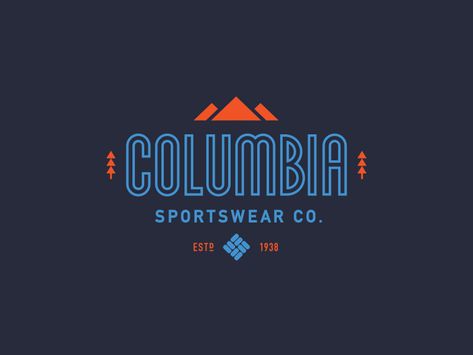 Columbia Sportswear by Steve Wolf Steve Wolf, Sportswear Design, Typo Logo, Create Picture, Portfolio Site, Web Design Trends, Badge Design, Clothing Logo, Indie Design