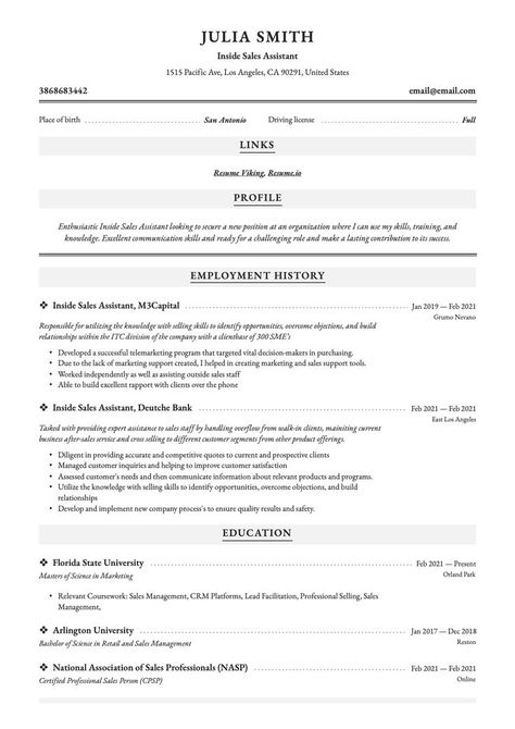 Professional Inside Sales Assistant Resume Example Sales Resume Examples, Leeds University, Resume Pdf, Sales Resume, Mba Student, Writing Guide, Resume Builder, Harvard Business Review, Manager Resume