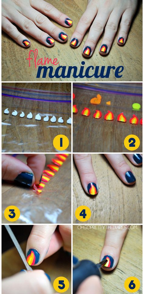 Make your own nail decals using the plastic baggie method. | 32 Easy Nail Art Hacks For The Perfect Manicure Do It Yourself Nails, Nail Art Diy Easy, Art Hacks, Tattoo Henna, Nail Swag, Diy Nail Art, Top Nail, Halloween Nail, Nail Polish Designs