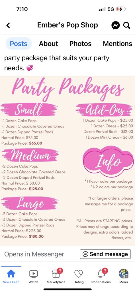 Treat Making Business, Dessert Table Price List, Cake Price List Design, Dipped Treats Price List, Strawberry Business, Sweets Business, Cake Pucks, Treat Business, Bark Recipes