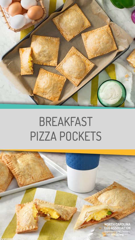 Breakfast Pizza Pockets, Caseys Breakfast Pizza, School Breakfast Pizza, Hashimotos Diet, Breakfast Fruit Pizza, Breakfast Pizza Crescent Roll, Pizza Pocket, Work Snacks, Yummy Pies