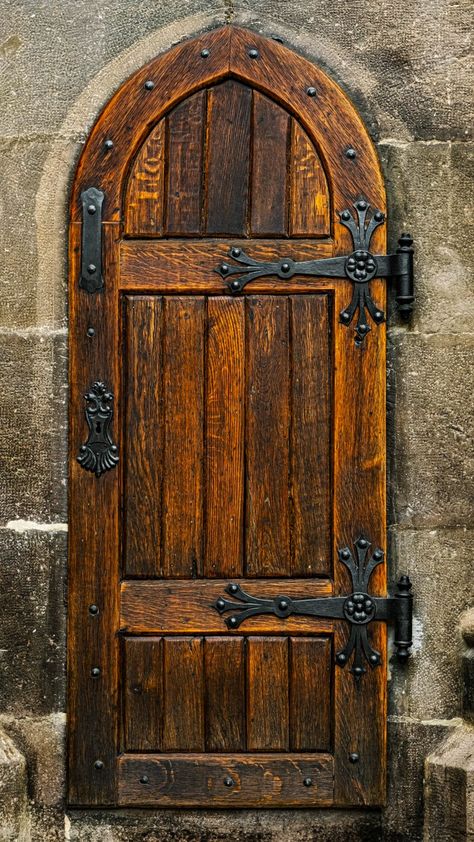 By Roberto Sorin on 500px Old English Cottage, Medieval Door, Garden Gate Design, Castle Doors, Wood Arch, Arched Doors, Cool Doors, Carved Doors, Fairy Doors