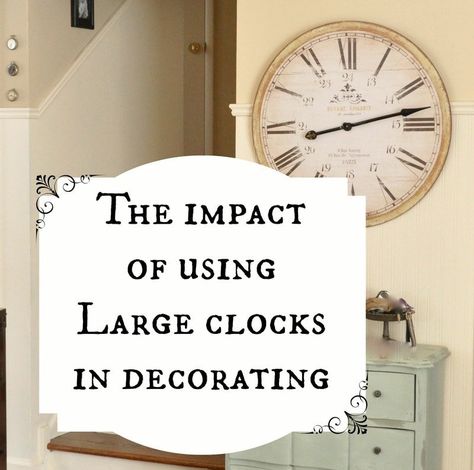 How To Decorate Around A Clock On Wall, Wall Decor With Large Clock, Large Clock Wall Decor Dining Room, Decorating With Clocks, Oversized Wall Clock Living Room, Clock On Wall Decor, Large Clock Wall Decor Living Rooms, Clock Wall Decor Layout, Large Wall Clock Decor Ideas