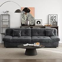 Deep Couch Sectional, Deep Sectional, Couch For Living Room, Modern Sofa Couch, Minimalist Sofa, Fabric Sectional Sofas, Grey Couches, Apartment Office, Comfy Sofa