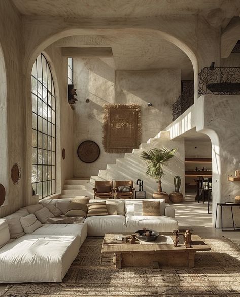 Natural Living Rooms, Ibiza Houses, Ibiza Architecture, Italian Villa Interior Design, Italian Villa Interior, Ibiza House, Mediterranean Patio, Mediterranean Interior, Mediterranean Style Homes