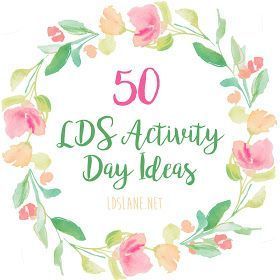 50 LDS Activity Day Ideas - ldslane.net #lds #activitydays #mormon Lds Lifestyle, Activity Days Ideas, Activity Day Ideas, Lds Youth Activities, Lds Activity Days, Lds Activities, Girls Activities, Lds Crafts, Mother Daughter Activities