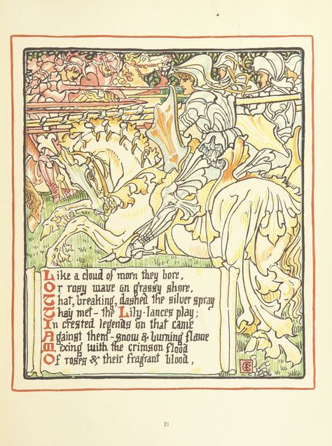 Crane Illustration, Queen Summer, Walter Crane, Medieval Manuscript, Alphabet Book, British Library, Children's Book Illustration, Design Graphique, The Rose