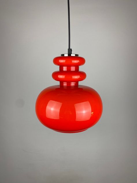 Glass Pendant Lights, Orange Light, Soft Red, German Design, Swedish Design, Glass Pendant Light, Light Orange, Red Glass, Glass Pendant