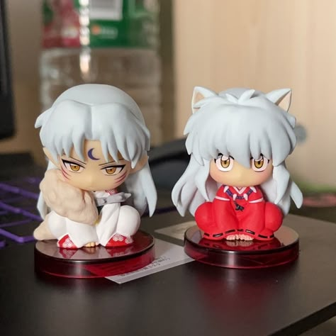 Cute Action Figures, Inuyasha Figures, Action Figures Anime, Inuyasha And Sesshomaru, Action Figure Collection, Anime Collectibles, Anime Toys, Figure Collection, Cute Polymer Clay