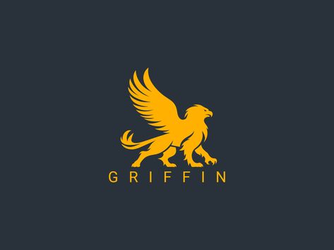 Griffin Logo by Ben Naveed 🇺🇸 Griffin Logo, Logo Reference, Gold Logo Design, 4k Wallpaper Iphone, Clothing Brand Logos, Company Logos, Studio Logo, 4k Wallpaper, Gold Logo