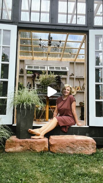 𝗩𝗮𝗹𝗲𝗿𝗶𝗲 | 𝗛𝗼𝗺𝗲 & 𝗖𝗼𝘁𝘁𝗮𝗴𝗲 on Instagram: "A day we will never forget! 🥵💪 Hauling sandstone from my brother’s yard to ours for our greenhouse steps, until our sweet neighbour intervened with his  truck and trailer. He asked if we were building the pyramids! 🤣🤣🤣 My brother rescued the sandstone from his old foundation and will reuse it all in his own renovation project.   Our landscaping has been filling in around both sets of steps, hiding the gravel base. I also installed a mini walkway with sandstone beach rocks. I meant to keep going but I took a break and now we kind of like the way it fades into the grass 😅 What do you think?   • • • • •  #gardendiy #gardenproject #salvaged #salvagedmaterials #earthdayeveryday #earthday #reuse #reuserecycle #reusereducerecycle #gr The Pyramids, Beach Rocks, We Will Never Forget, Reuse Recycle, Landscaping With Rocks, Truck And Trailer, The Grass, Glass House, Renovation Project