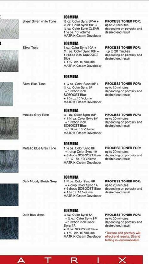 Socolor Matrix Chart, Matrix Color Chart, Matrix Hair Color Chart, Silver Hair Color Formula, Hairstylist Tips, Matrix Hair Color, Hair Color Swatches, Diy Hair Dye, Matrix Hair