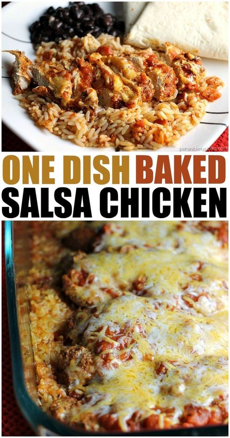 One Dish Baked Salsa Chicken Casserole is perfect for busy week nights or any night that you want a quick and easy dinner that's full of flavor! | Persnickety Plates AD #McCormickDinners Salsa Chicken Casserole, Baked Salsa Chicken, Persnickety Plates, One Pan Dinner Recipes, Easy Chicken Casserole Recipes, Future Chef, Chicken Casserole Easy, Salsa Chicken, Quick And Easy Dinner