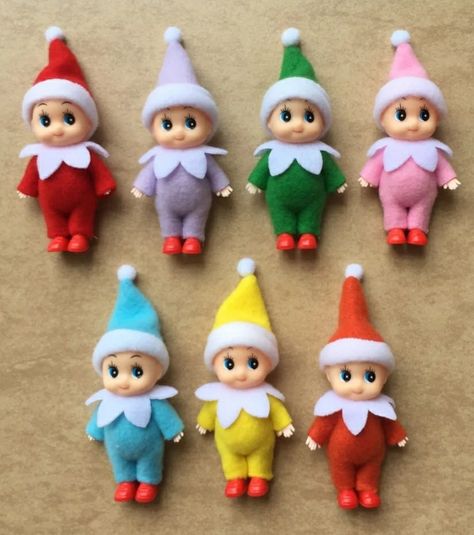 Elf On The Shelf Family, Baby Elf On The Shelf, Power Rangers Logo, Tooth Fairy Ideas, Baby Elf, Elf Toy, Reindeer Lights, Elf Fun, Girl Elf