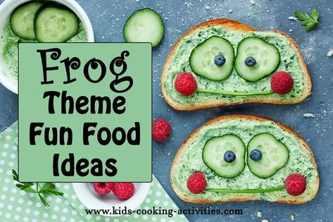 Frog Themed Food Ideas, Leap Day Food Ideas, Frog Snacks For Preschool, Leap Year Food Ideas, Frog Snacks For Kids, Leap Day Snacks, Frog Birthday Party Ideas, Frog Pancakes, Olive Meals