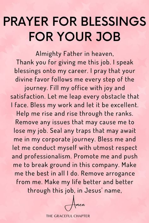 Prayers for blessings for your job Prayers For My Boss, Praying For A New Job, Prayers For Favor At Work, Prayers For Job Security, Prayers For A New Job, Prayer For Work Success, Job Prayer, Prayers For Blessings, Prayer For Workplace