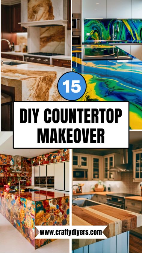 Kitchen Countertop Remodel, Epoxy Countertop Kit, Countertop Remodel, Resurface Countertops, Countertop Kit, Countertop Makeover, Diy Highlights, Table Centerpieces Diy, Epoxy Countertop