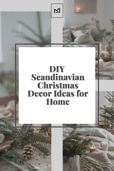 Add a touch of Scandinavian elegance to your home with DIY Christmas decorations. Think minimalist wreaths, natural materials like wood and pine cones, and candle-lit lanterns for a cozy ambiance. Diy Scandinavian Christmas Decorations, Scandinavian Christmas Decorations Diy, Nordic Christmas Scandinavian Style, Scandinavian Wreath, Scandinavian Christmas Decor Ideas, Christmas Decor Simple, Scandinavian Christmas Diy, Christmas Scandinavian Style, Scandinavian Holiday Decor