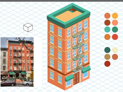 Create A Detailed Isometric Building in Adobe Illustrator - Tuts+ Design & Illustration Tutorial Skin Reference, Isometric Building, Vector Illustration Tutorial, Axonometric Drawing, Adobe Illustrator Vector, Adobe Tutorials, Illustration Tutorial, Isometric Drawing, Illustrator Design Tutorial