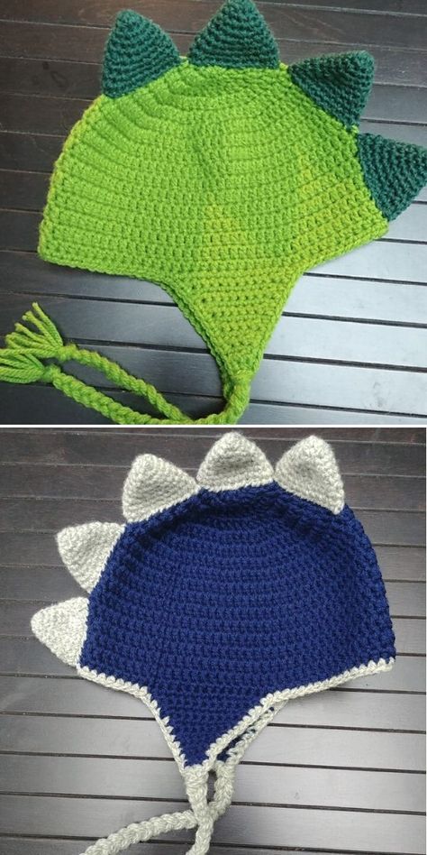 Crochet Fun Beanie, Dino Hat Crochet Pattern Free, Dino Scarf Crochet, Crochet Dinosaur Beanie, Dino Crochet Hat, Crochet Gifts For Baby Boys, Dino Hat Crochet, Fun Crochet Hats Free Pattern, Crochet Dino Hat