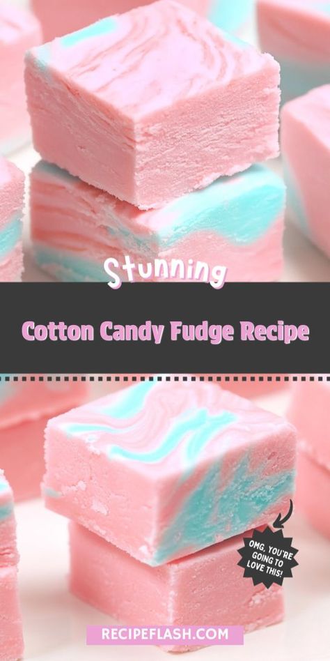 Looking for a fun twist on traditional fudge? This Cotton Candy Fudge Recipe is not only delicious but also visually appealing, making it a must-try for any candy lover. Be sure to save this recipe for your next sweet creation! Cotton Candy Fudge, Candy Drinks, Candy Fudge, Fudge Recipe, Summer Snacks, Gel Food Coloring, Fudge Recipes, Creamy Texture, White Chocolate Chips