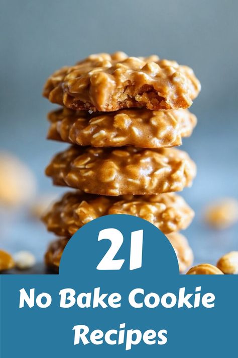 Satisfy your sweet tooth with 21 Delicious No-Bake Cookie Recipes! These easy and fuss-free treats are perfect for when you crave something sweet without the need to turn on the oven. From rich chocolate and peanut butter combos to oatmeal delights and coconut creations, these no-bake cookies are quick to make and absolutely delicious. Perfect for busy days, quick desserts, or fun activities with kids, these recipes are sure to become your new favorites! No Bake Cookies With Pudding, No Bake Banana Cookies, Quick Easy Cookies, No Bake Cookie Recipes, Fun Activities With Kids, No Bake Oatmeal Cookies, No Bake Cookie Recipe, No Bake Dessert Recipes, Best No Bake Cookies