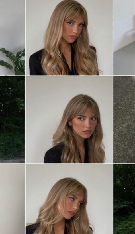 Dark Blonde Hair With Bangs, Blonde Fringe, Haircut For Big Forehead, Blonde Bangs, Big Forehead, Strawberry Blonde Hair, Brown Hair Balayage, Blonde Hair Inspiration, Blonde Hair Looks