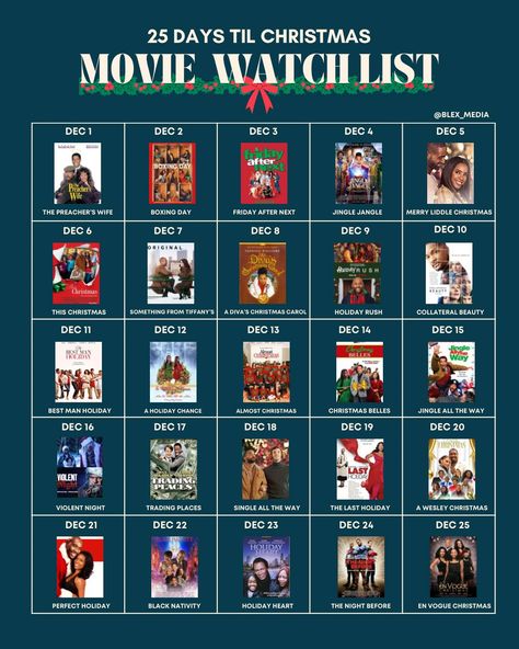 We're counting down to Christmas with 25 holiday movie to watch. These are all oldies but goodies that you should watch at least once during the holiday season. https://blexmedia.com/countdown-to-christmas-25-best-holiday-movies-to-watch-2023/ Cousin Day, Friday After Next, Netflix Christmas Movies, Best Holiday Movies, Winter Movies, Christmas Movies List, Collateral Beauty, Top Tv Shows, Movie To Watch