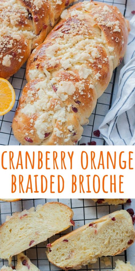 Brioche Bread Recipe, Yeast Bread Rolls, Brioche Recipe, Holiday Bread, Christmas Bread, Braided Bread, Cranberry Bread, Bread Shaping, Best Christmas Recipes