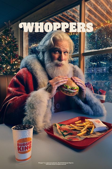 Burger King questions the existence of Santa in festive campaign Christmas Advertising Campaigns, Christmas Advertising Design, Creative Burger, Christmas Advertising, Christmas Campaign, King Design, Publicidad Creativa, Christmas Ad, Food Ads