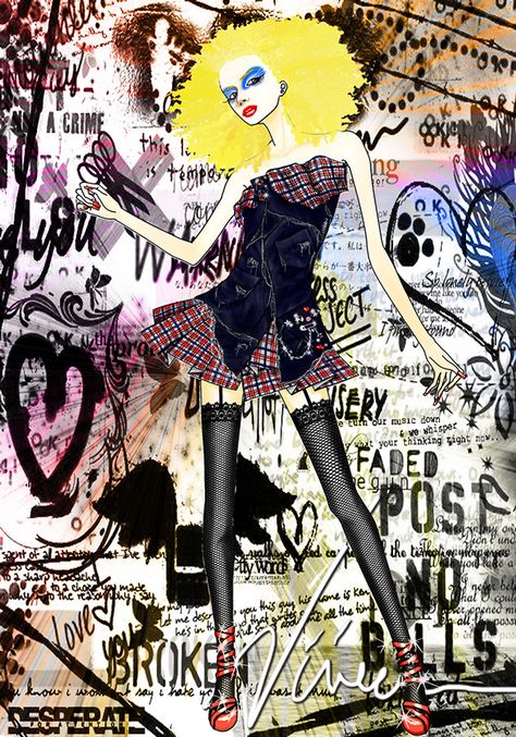 Fashion Illustration on Behance Punk Illustration, Moda Grunge, Fashion Portfolio Layout, Digital Fashion Illustration, Fashion Illustration Collage, Corel Painter, Fashion Illustration Vintage, Drawing Fashion, Digital Fashion