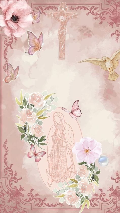 chjhh Saint Mary Aesthetic, Pink Catholic Aesthetic, Catholic Phone Wallpaper, Virgin Mary Wallpaper Aesthetic, Catholic Wallpaper Iphone, Pink Virgin Mary, Virgencita Wallpaper, Aztec Pattern Wallpaper, Mother Mary Wallpaper