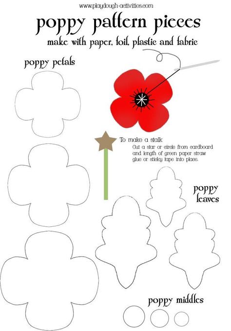 Mar 17, 2019 - This Pin was discovered by angela fraleigh. Discover (and save!) your own Pins on Pinterest Mending Ideas, Poppy Crafts, Poppy Craft For Kids, Memorial Day Poppies, Poppy Template, Felt Poppy, Poppy Tutorial, Paper Poppies, Remembrance Day Activities