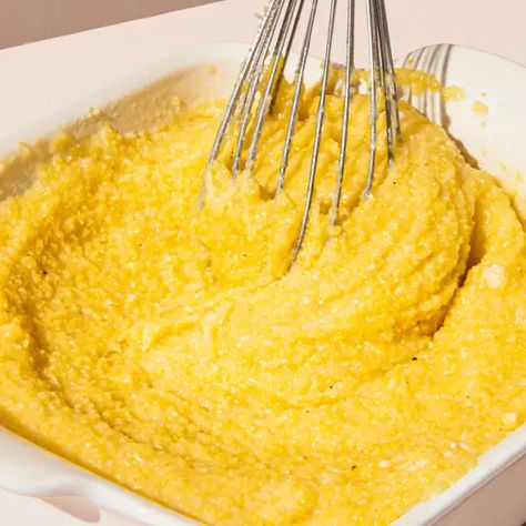 Our oven method is completely hands-off and delivers polenta that’s just as smooth and creamy as the stovetop version. Click through for the recipe. Baked Polenta Recipes, Baked Polenta, Polenta Recipes, Easy Oven, America's Test Kitchen, Kitchen Oven, Americas Test Kitchen, Polenta, Side Dishes Easy