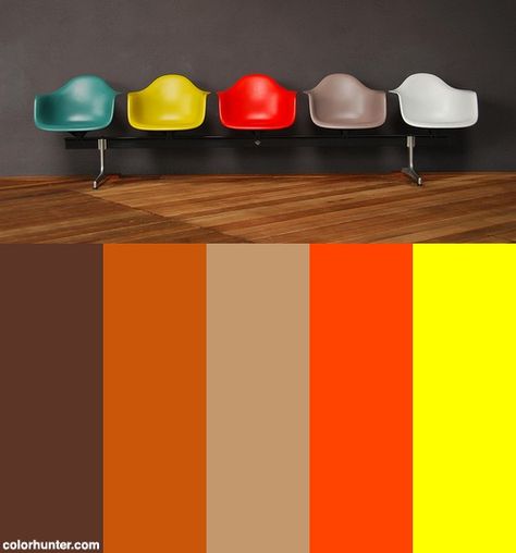 Eames Chairs_vitra Museum Color Scheme Eames Color Palette, Eames Case Study House, Eames Institute, Vitra Museum, Eames Side Chair, Eames Plastic Side Chair, Chair Ideas, Flyer And Poster Design, Eames Chairs