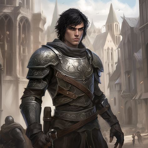 Dnd Paladin Male Human, Human Fighter Dnd Male, Paladin Rpg, Adventurer Costume, Dnd Paladin, Prince Dragon, Steampunk Men, Pathfinder Character, Human Male